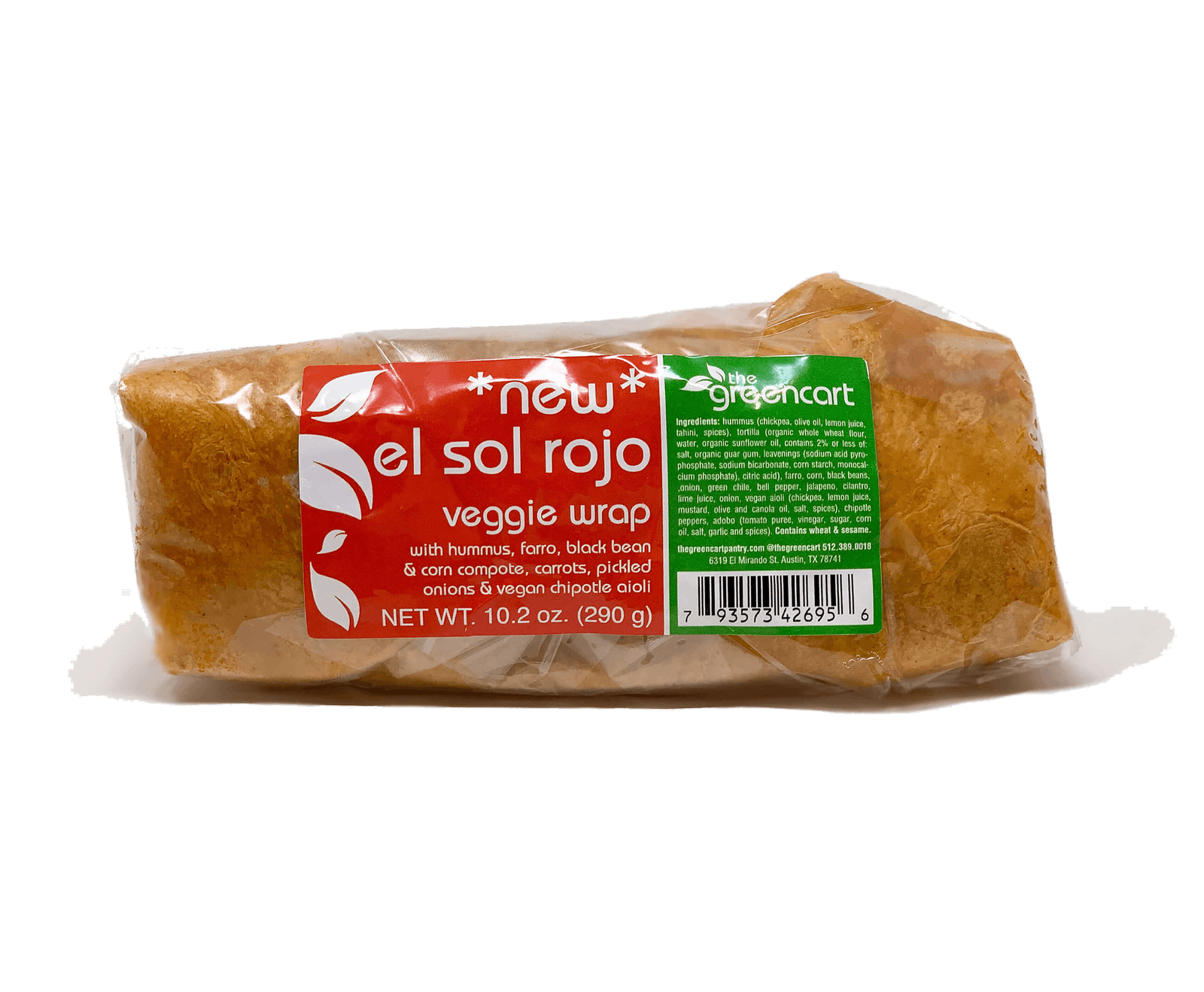 El Sol Rojo Veggie Wrap